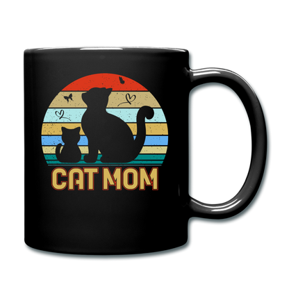 Cat Mom - With Kitten - Full Color Mug - black