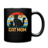 Cat Mom - With Kitten - Full Color Mug - black