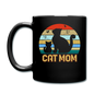 Cat Mom - With Kitten - Full Color Mug - black