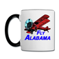 Fly Alabama - Biplane - Contrast Coffee Mug - white/black