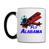 Fly Alabama - Biplane - Contrast Coffee Mug - white/black