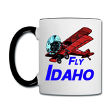 Fly Idaho - Biplane - Contrast Coffee Mug - white/black