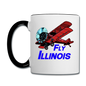 Fly Illinois - Biplane - Contrast Coffee Mug - white/black