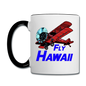 Fly Hawaii - Biplane - Contrast Coffee Mug - white/black