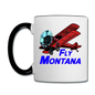 Fly Montana - Biplane - Contrast Coffee Mug - white/black