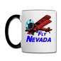 Fly Nevada - Biplane - Contrast Coffee Mug - white/black