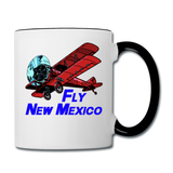Fly New Mexico - Biplane - Contrast Coffee Mug - white/black