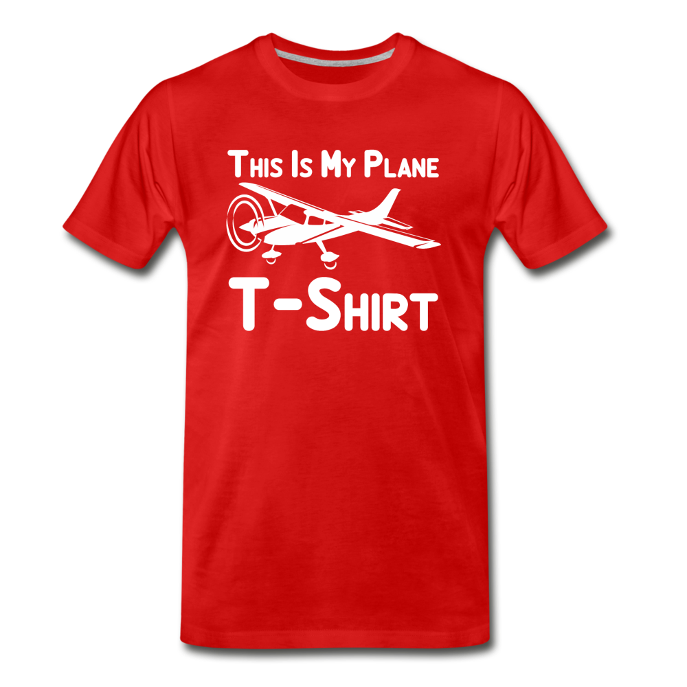 This Is My Plane T-Shirt - Black - Men's Premium T-Shirt - red