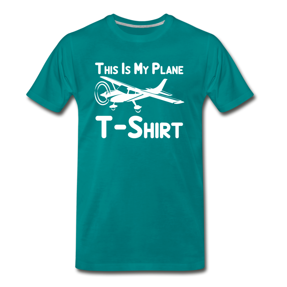 This Is My Plane T-Shirt - Black - Men's Premium T-Shirt - teal