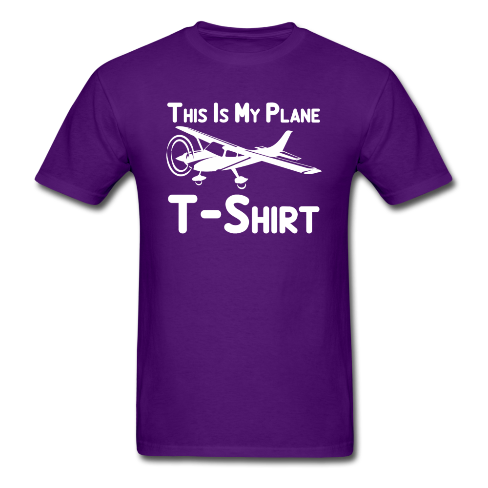 This Is My Plane T-Shirt - Black - Unisex Classic T-Shirt - purple