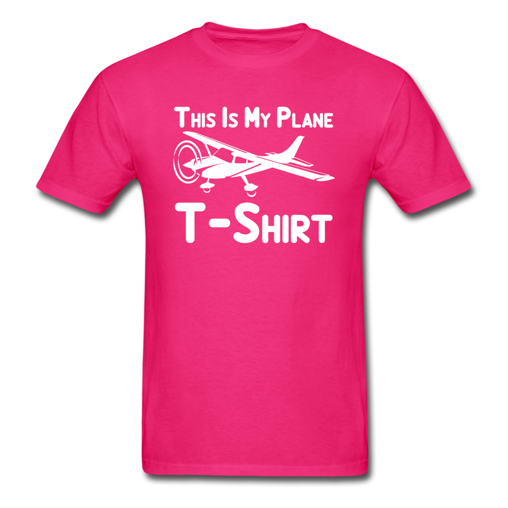 This Is My Plane T-Shirt - Black - Unisex Classic T-Shirt - fuchsia