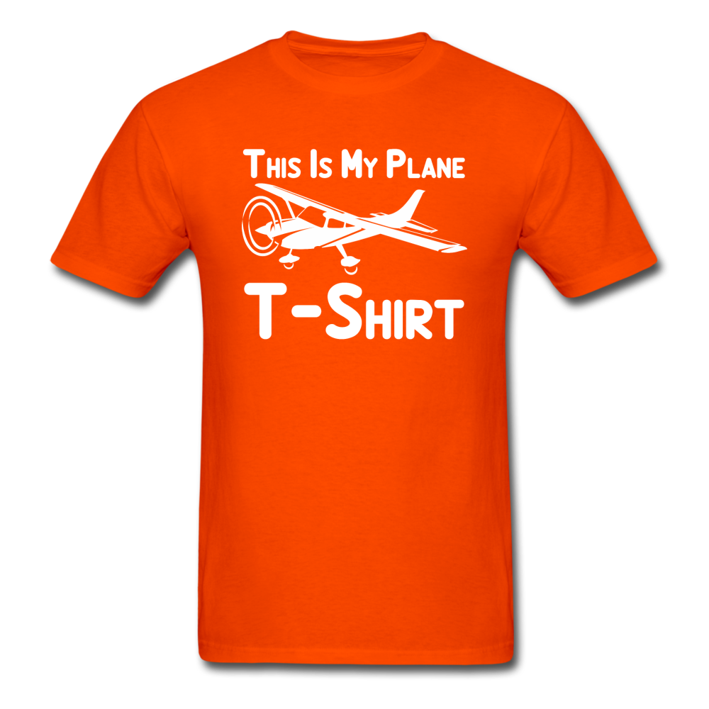 This Is My Plane T-Shirt - Black - Unisex Classic T-Shirt - orange