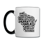 Pilot's Alphabet - Wisconsin - Black - Contrast Coffee Mug - white/black