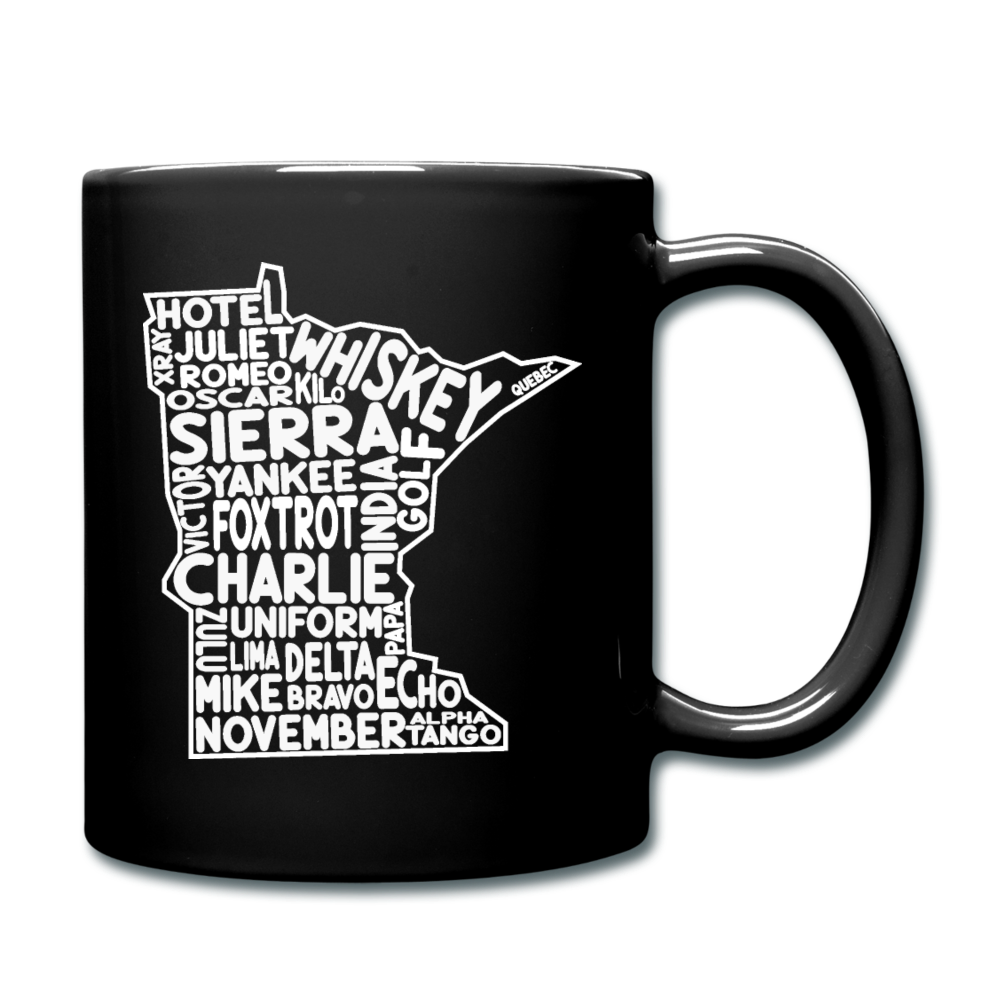 Pilot's Alphabet - Minnesota - White - Full Color Mug - black