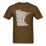 Pilot's Alphabet - Minnesota - White - Unisex Classic T-Shirt - brown