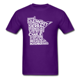 Pilot's Alphabet - Minnesota - White - Unisex Classic T-Shirt - purple