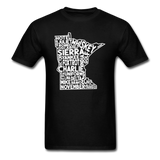 Pilot's Alphabet - Minnesota - White - Unisex Classic T-Shirt - black