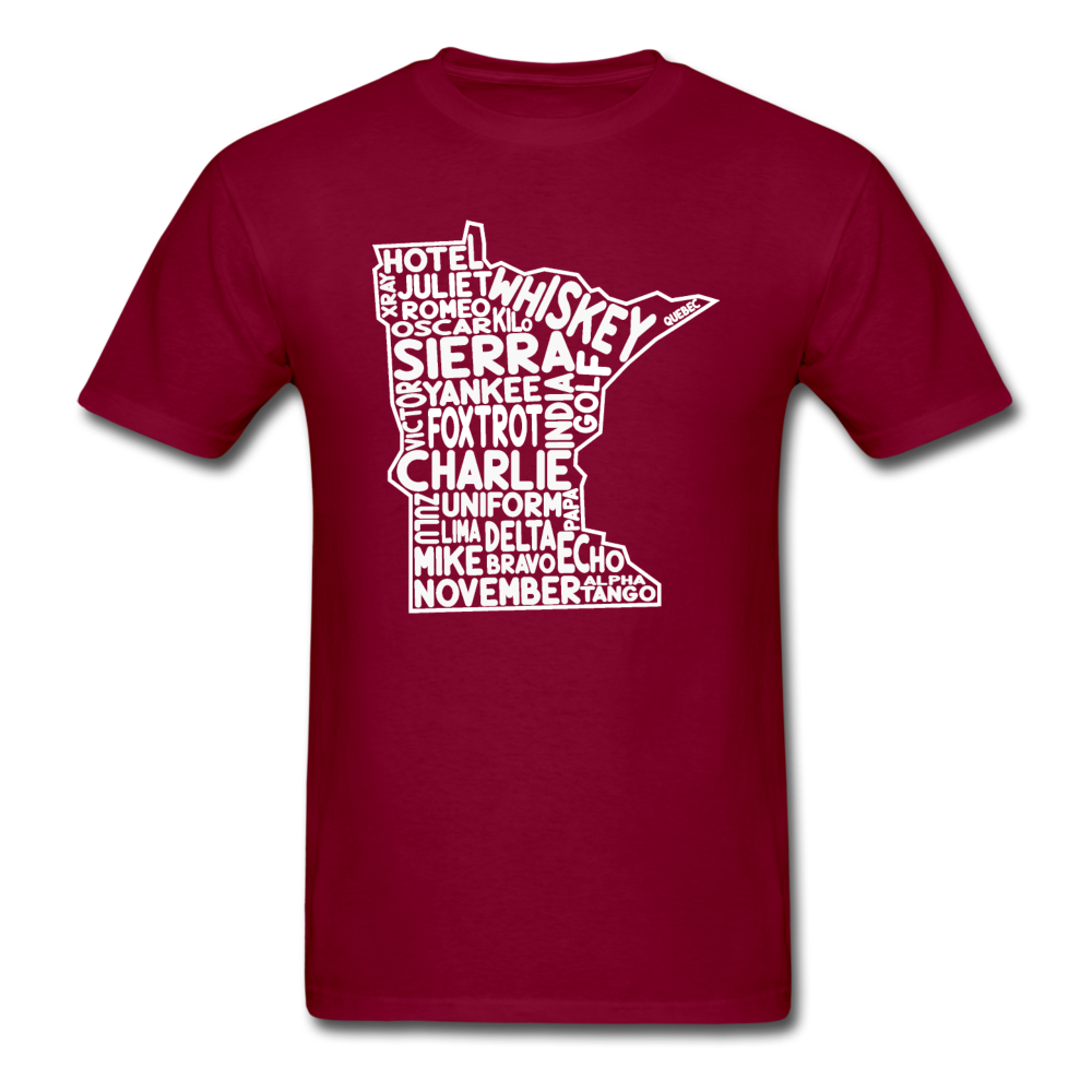 Pilot's Alphabet - Minnesota - White - Unisex Classic T-Shirt - burgundy