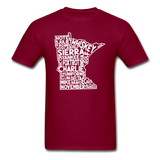 Pilot's Alphabet - Minnesota - White - Unisex Classic T-Shirt - burgundy