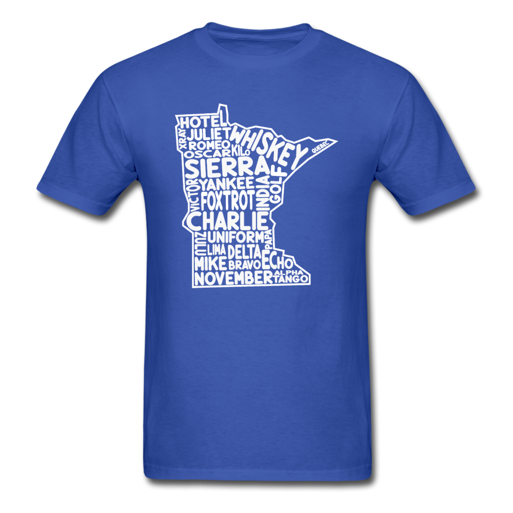 Pilot's Alphabet - Minnesota - White - Unisex Classic T-Shirt - royal blue