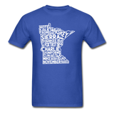 Pilot's Alphabet - Minnesota - White - Unisex Classic T-Shirt - royal blue