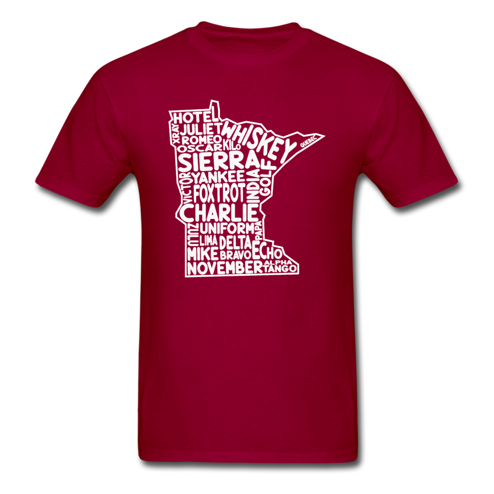 Pilot's Alphabet - Minnesota - White - Unisex Classic T-Shirt - dark red