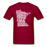 Pilot's Alphabet - Minnesota - White - Unisex Classic T-Shirt - dark red