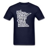 Pilot's Alphabet - Minnesota - White - Unisex Classic T-Shirt - navy