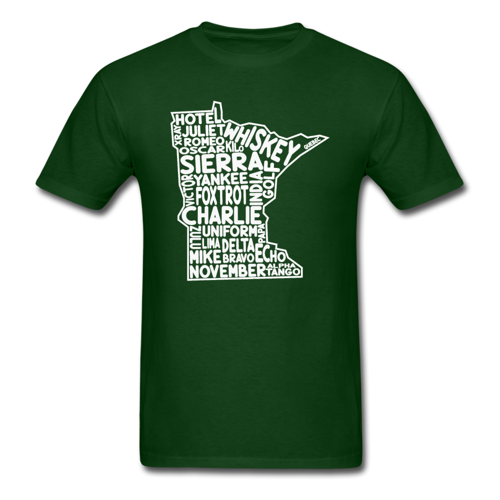 Pilot's Alphabet - Minnesota - White - Unisex Classic T-Shirt - forest green