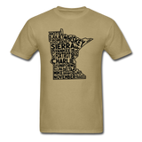 Pilot's Alphabet - Minnesota - Black - Unisex Classic T-Shirt - khaki