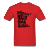 Pilot's Alphabet - Minnesota - Black - Unisex Classic T-Shirt - red