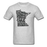 Pilot's Alphabet - Minnesota - Black - Unisex Classic T-Shirt - heather gray