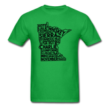 Pilot's Alphabet - Minnesota - Black - Unisex Classic T-Shirt - bright green