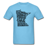 Pilot's Alphabet - Minnesota - Black - Unisex Classic T-Shirt - aquatic blue