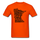 Pilot's Alphabet - Minnesota - Black - Unisex Classic T-Shirt - orange