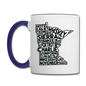 Pilot's Alphabet - Minnesota - Black - Contrast Coffee Mug - white/cobalt blue