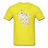 Wisconsin Map - Unisex Classic T-Shirt - yellow