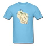 Wisconsin Map - Unisex Classic T-Shirt - aquatic blue