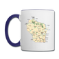 Wisconsin Map - Contrast Coffee Mug - white/cobalt blue