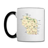 Wisconsin Map - Contrast Coffee Mug - white/black