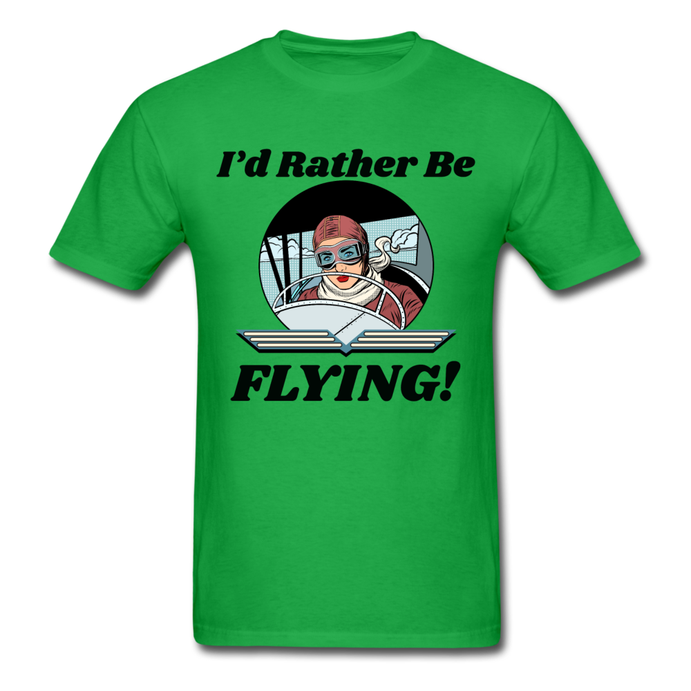 I'd Rather Be Flying - Women - Unisex Classic T-Shirt - bright green