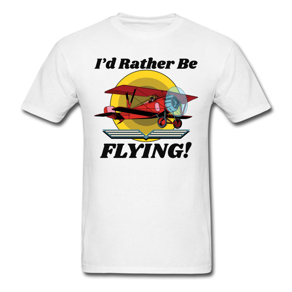 I'd Rather Be Flying - Biplane - Unisex Classic T-Shirt - white