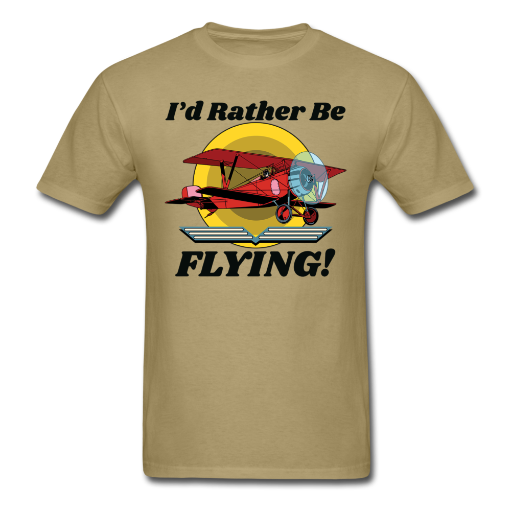 I'd Rather Be Flying - Biplane - Unisex Classic T-Shirt - khaki