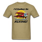 I'd Rather Be Flying - Biplane - Unisex Classic T-Shirt - khaki