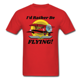 I'd Rather Be Flying - Biplane - Unisex Classic T-Shirt - red