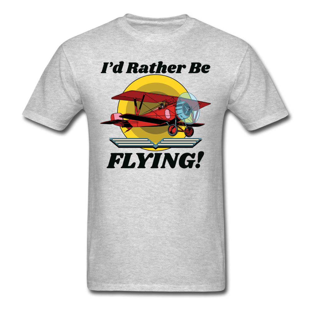 I'd Rather Be Flying - Biplane - Unisex Classic T-Shirt - heather gray