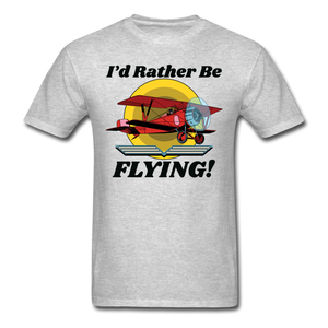 I'd Rather Be Flying - Biplane - Unisex Classic T-Shirt - heather gray