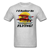 I'd Rather Be Flying - Biplane - Unisex Classic T-Shirt - heather gray