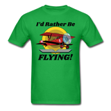 I'd Rather Be Flying - Biplane - Unisex Classic T-Shirt - bright green