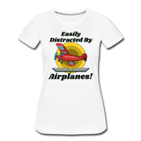Easily Distracted - Red Taildragger - Women’s Premium T-Shirt - white